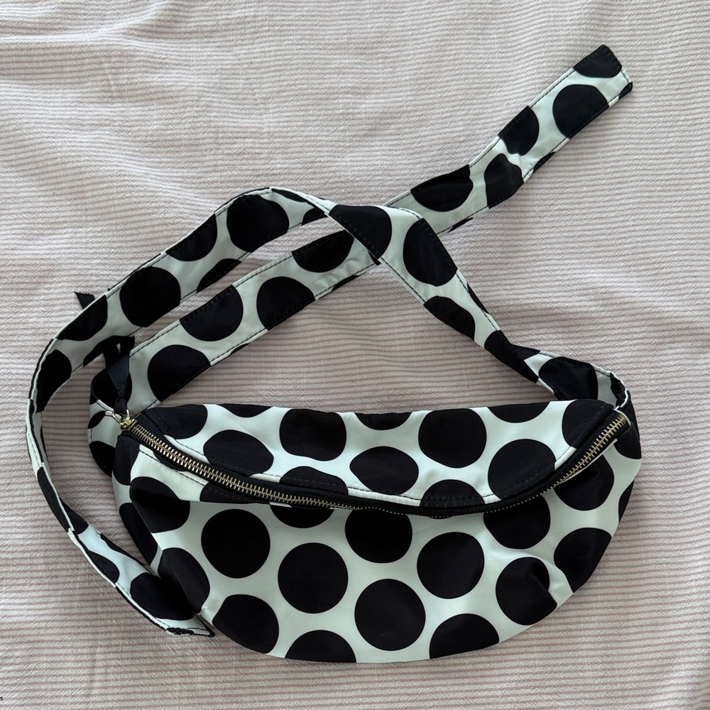 Polka Dot Black and White fanny bag